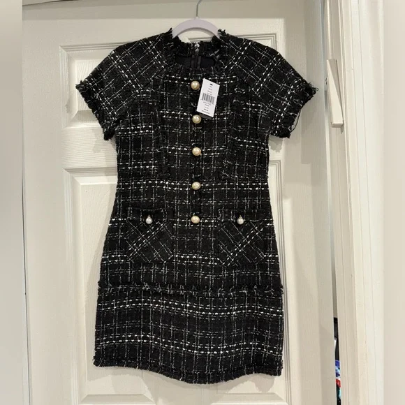 Lea & Viola Tweed Mini Dress - Picture 3 of 4